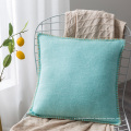 Cushion Cover  with Invisible Zipper Soft Solid Polyester Linen pillow Cover Decoration